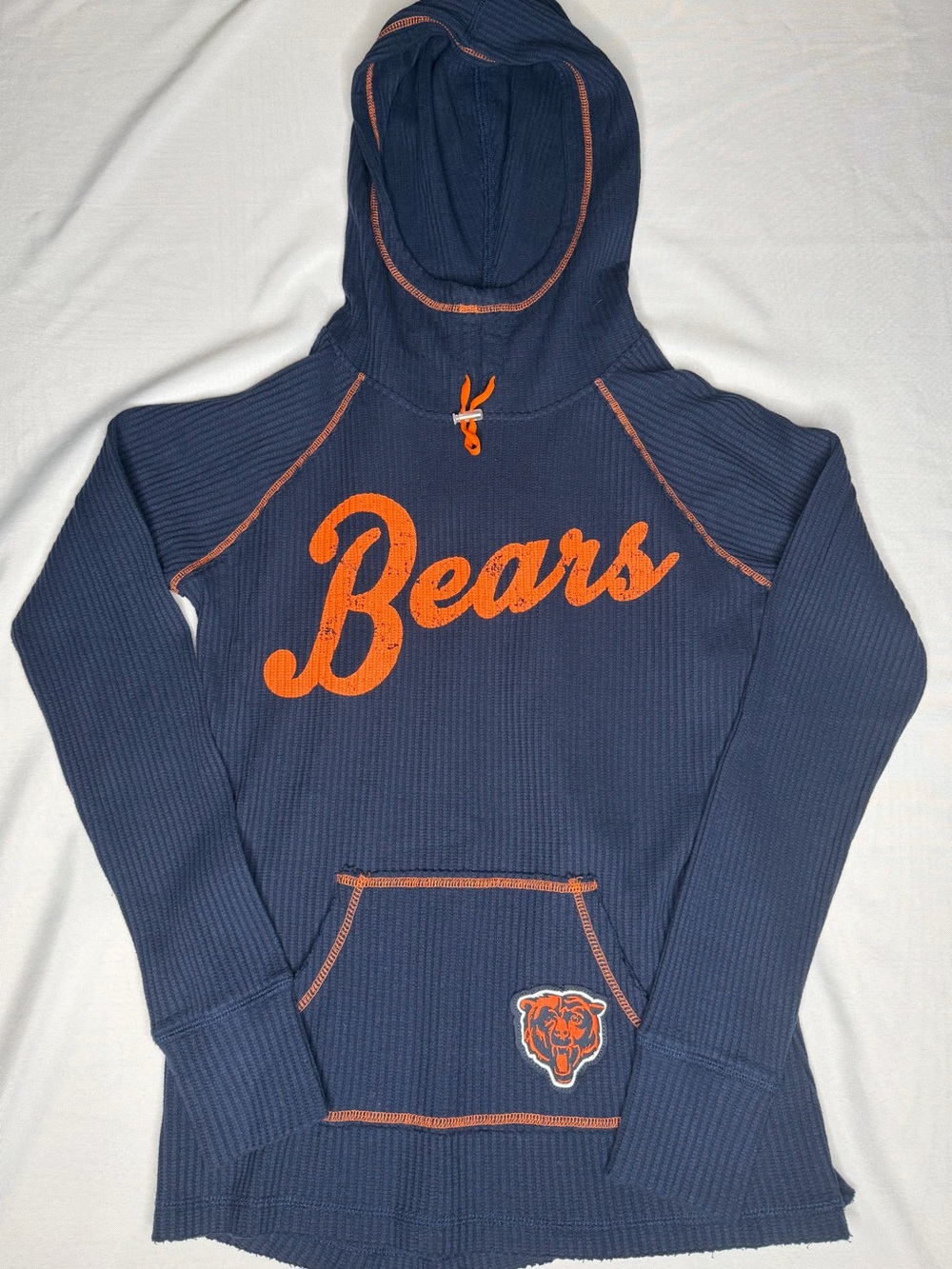 NFL Chicago Bears Women's Waffle Knit Thermal Hoodie. Size S.